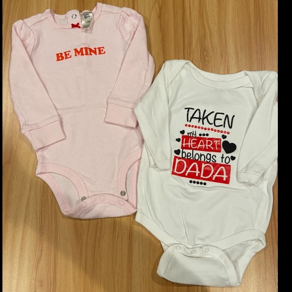 Valentine’s Onesies Toddler Girl 12 months
